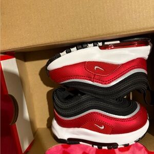 Nike Air Max 97 SE Toddler Shoes in Black and Metallic Silver